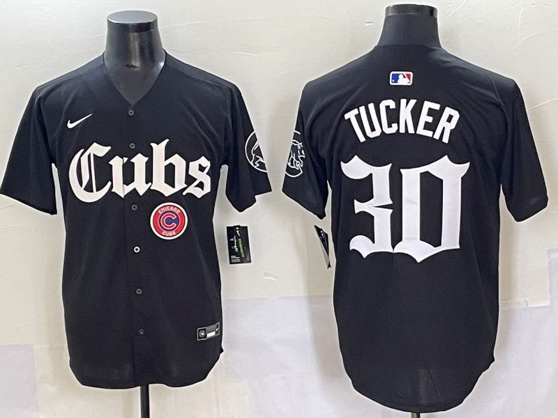 Men 2025 Chicago Cubs #30 Tucker Black Five generations Joint Name Nike MLB Jersey style 12->chicago cubs->MLB Jersey